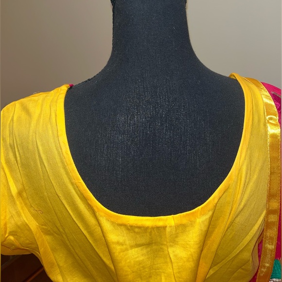 Yellow and Magenta Patial Salwar Suit - Picture 2 of 6
